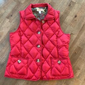Ruby Red Puffer Vest Talbot’s Large